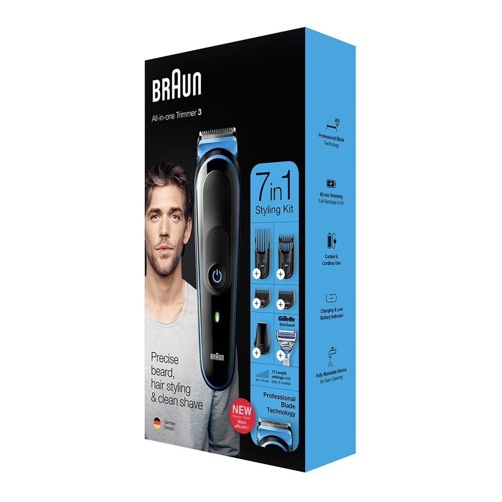 Braun All-In-One Trimmer 3, 7-In-1 Styling Kit, MGK-3242