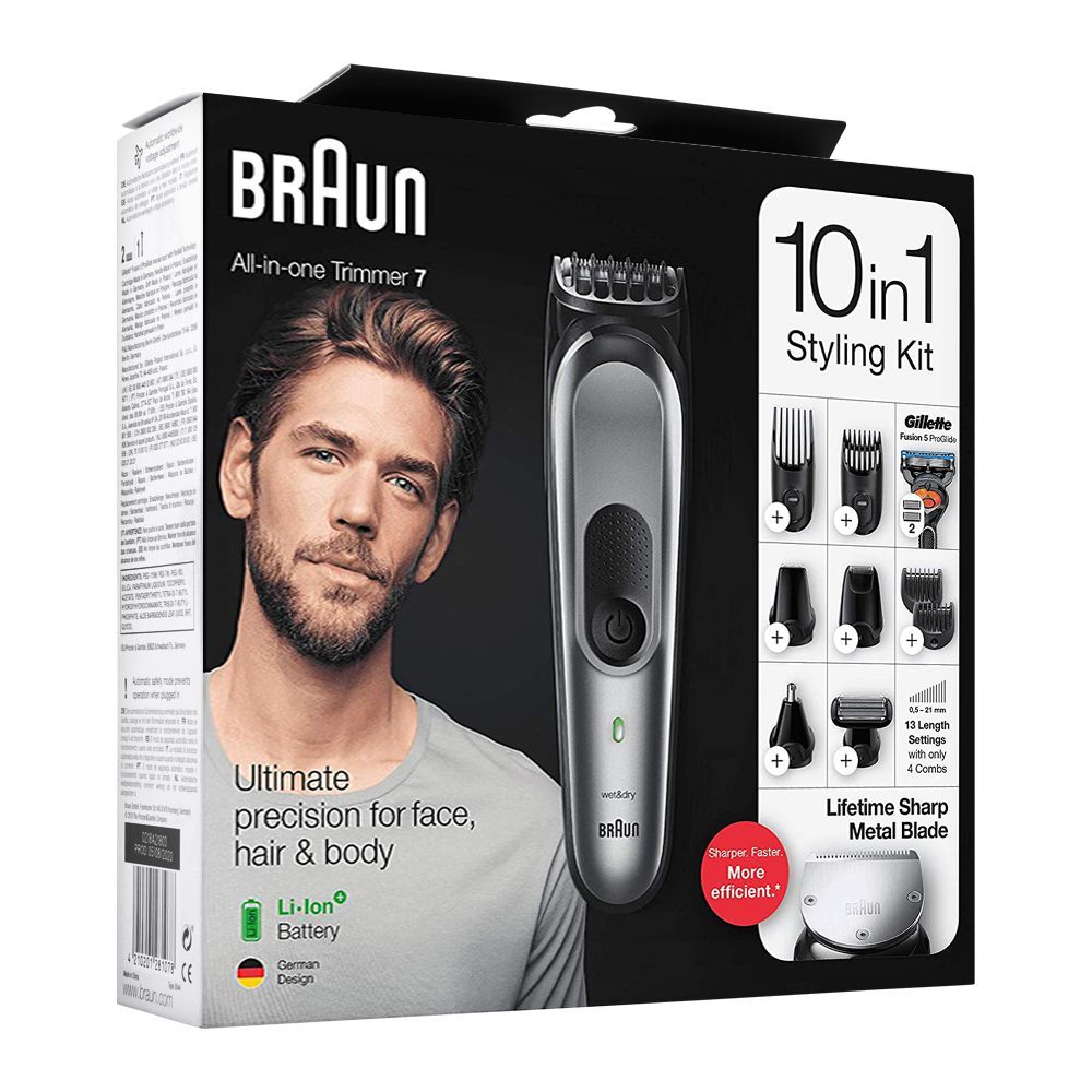 Braun All-in-One Trimmer 7 10-In-1 Styling Kit, MGK-7220