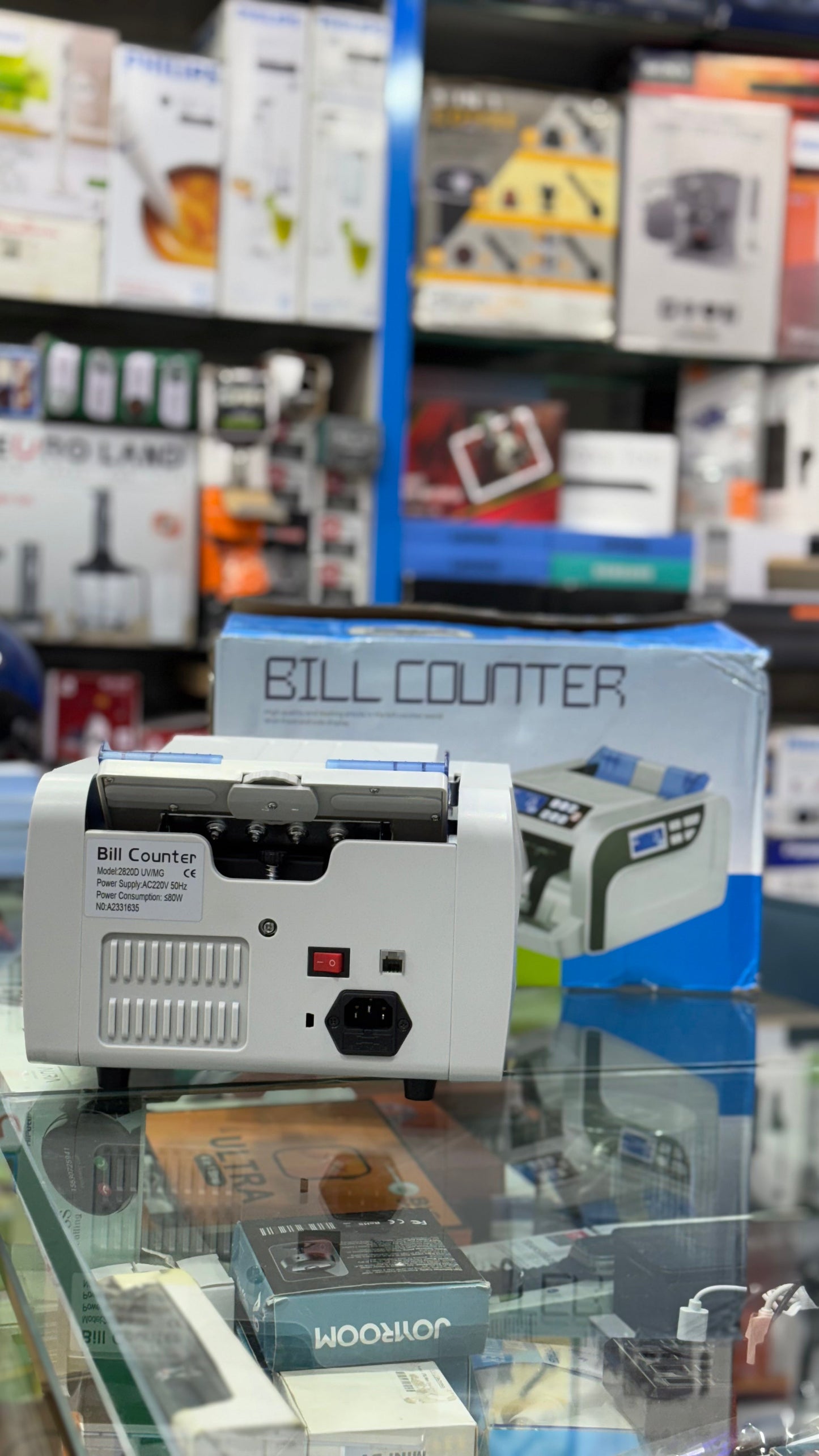 A fast and reliable currency counting machine, clearly identified as Model 898T PKR. This standard bill counter is essential for businesses requiring quick and accurate cash counting.
