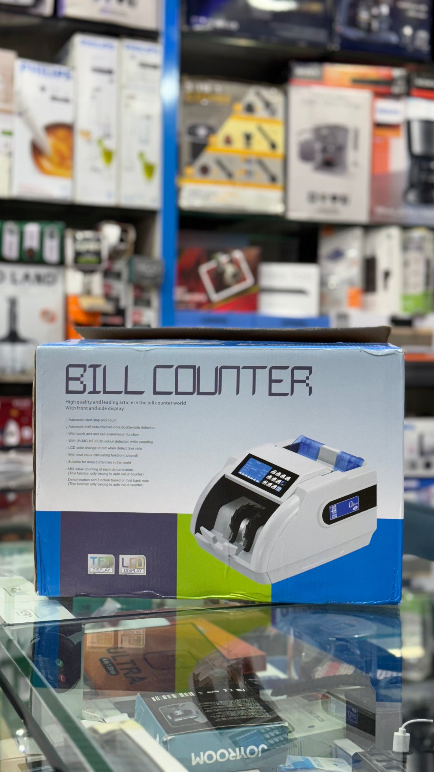Digital Bill Counter (Sleek Black Body, High-Feature Box)