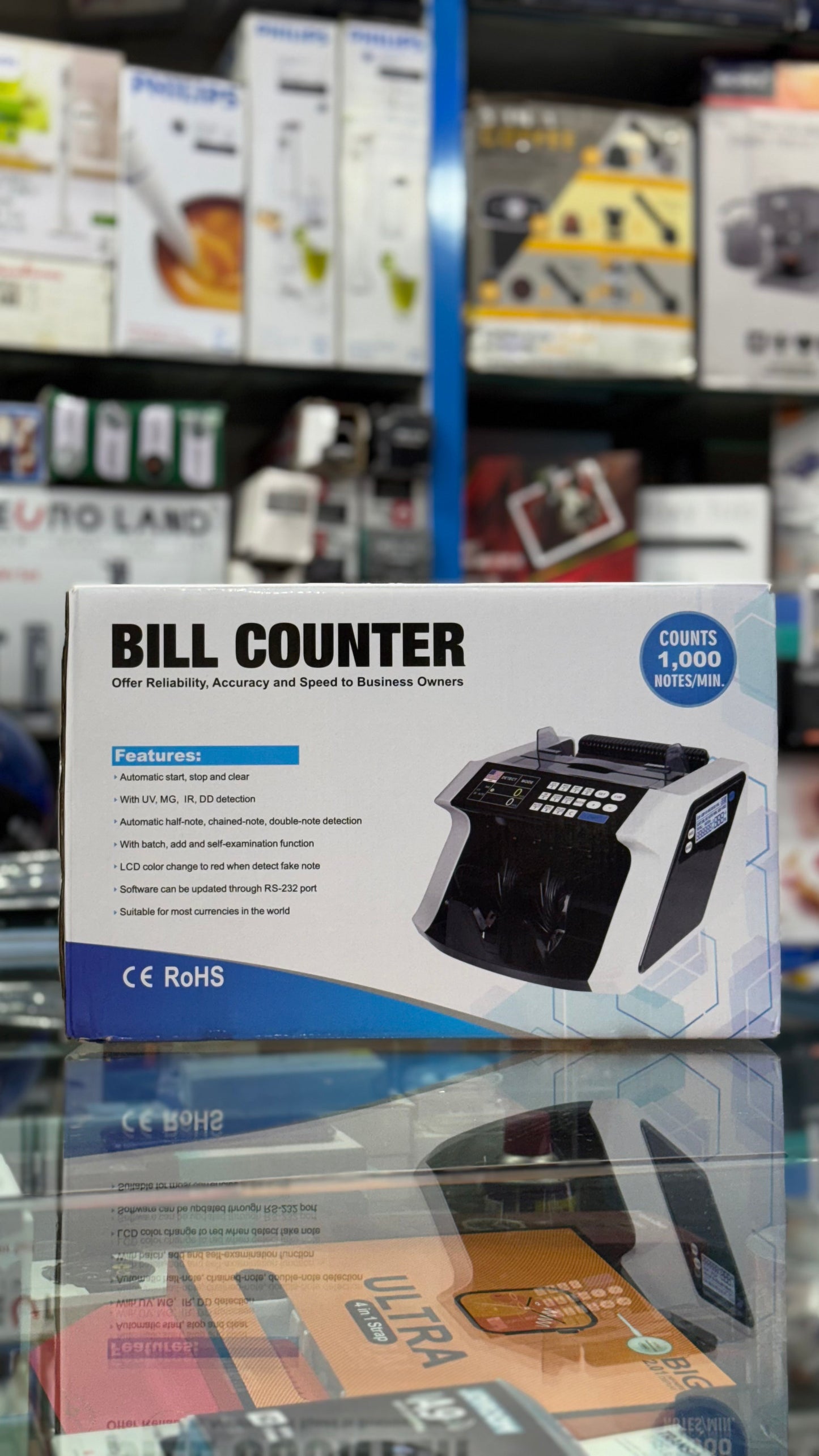 Bill Counter Model A1 808C (Basic Counter, 1,000 Notes/Min)