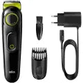 Braun – Beard Trimmer 3, Hair Clipper, Groomer with 20 Stubble 1-20 mm Length Precision Wheel – Model: BT3221