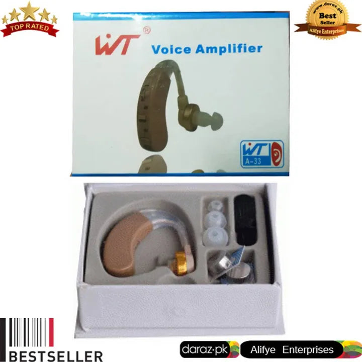 WT Voice Amplifier A-33 Ear Hearing Aid Bte - Skin - 130Db