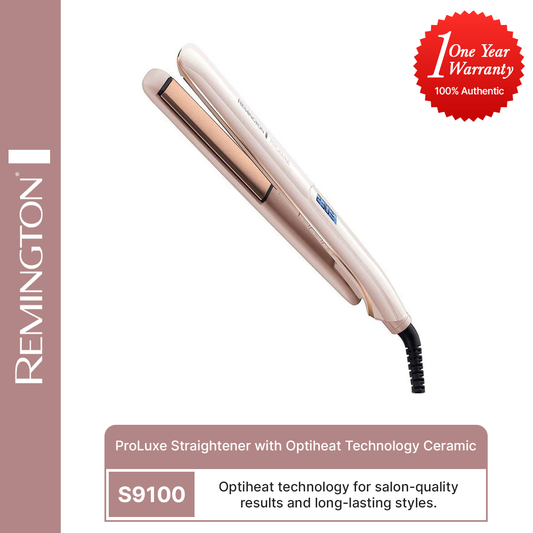Remington- S9100 ProLuxe Hair Straightener Optiheat Technology Ceramic