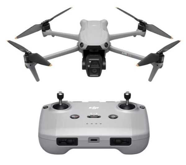 DJI Air 3S (RC-N3), Drone with Camera 4K, Dual-Camera Drone with 1" CMOS Wide-Angle Camera, 4K/60fps HDR Video & 14 Stops of Dynamic Range, 45-Min Max Flight Time, 20km Transmission Range
