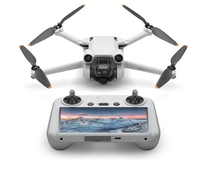 DJI Mini 3 Pro (DJI RC), Mini Drone with 4K Video, 48MP Photo, 34 Mins Flight Time, Less than 249 g, Obstacle Sensing, Return to Home, FAA Remote ID Compliant, Drone with Camera for Adults