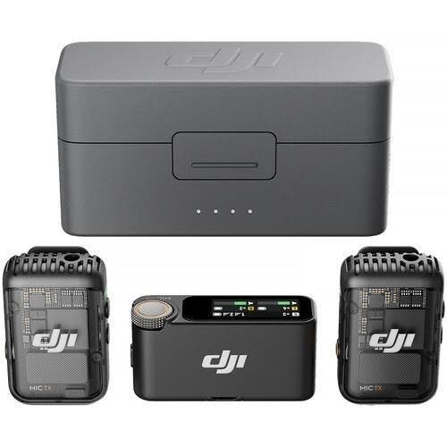 DJI Mic Dual Wireless Microphone System (2 TX + 1 RX + Charging Case)