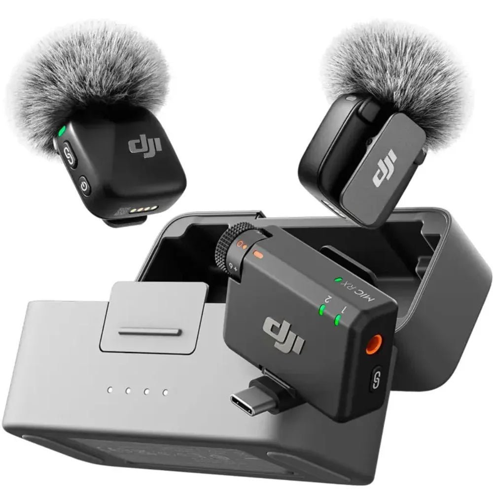 DJI Mic Dual Wireless Microphone System (2 TX + 1 RX + Charging Case)
