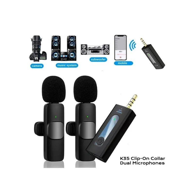 Universal Wireless Dual Clip Mic