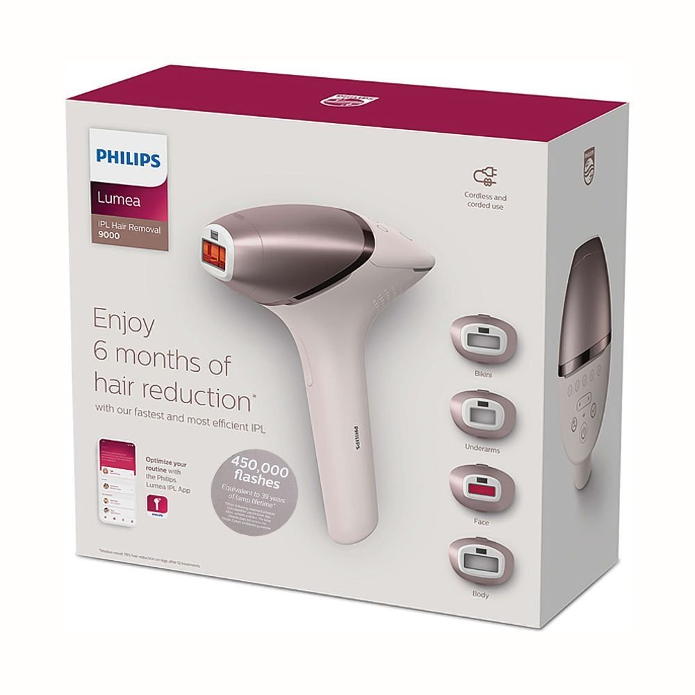Philips Lumea 9000 IPL Hair Removal Device, 100-240V, BRI958/60