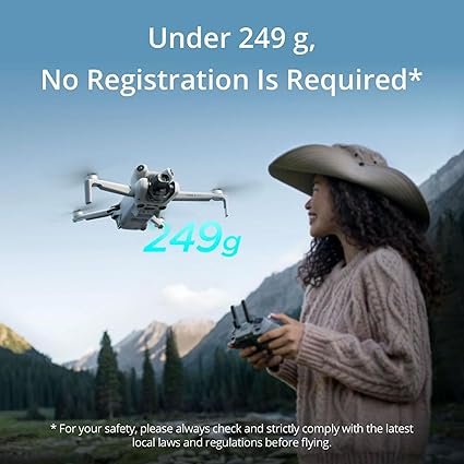 DJI Mini 4 Pro Fly More Combo with DJI RC 2, Drones with Camera for Adults 4K, Under 0.549 lbs/249 g, 3 Batteries for up to 102 Mins Flight Time, Smart Return to Home, Drone for Beginners