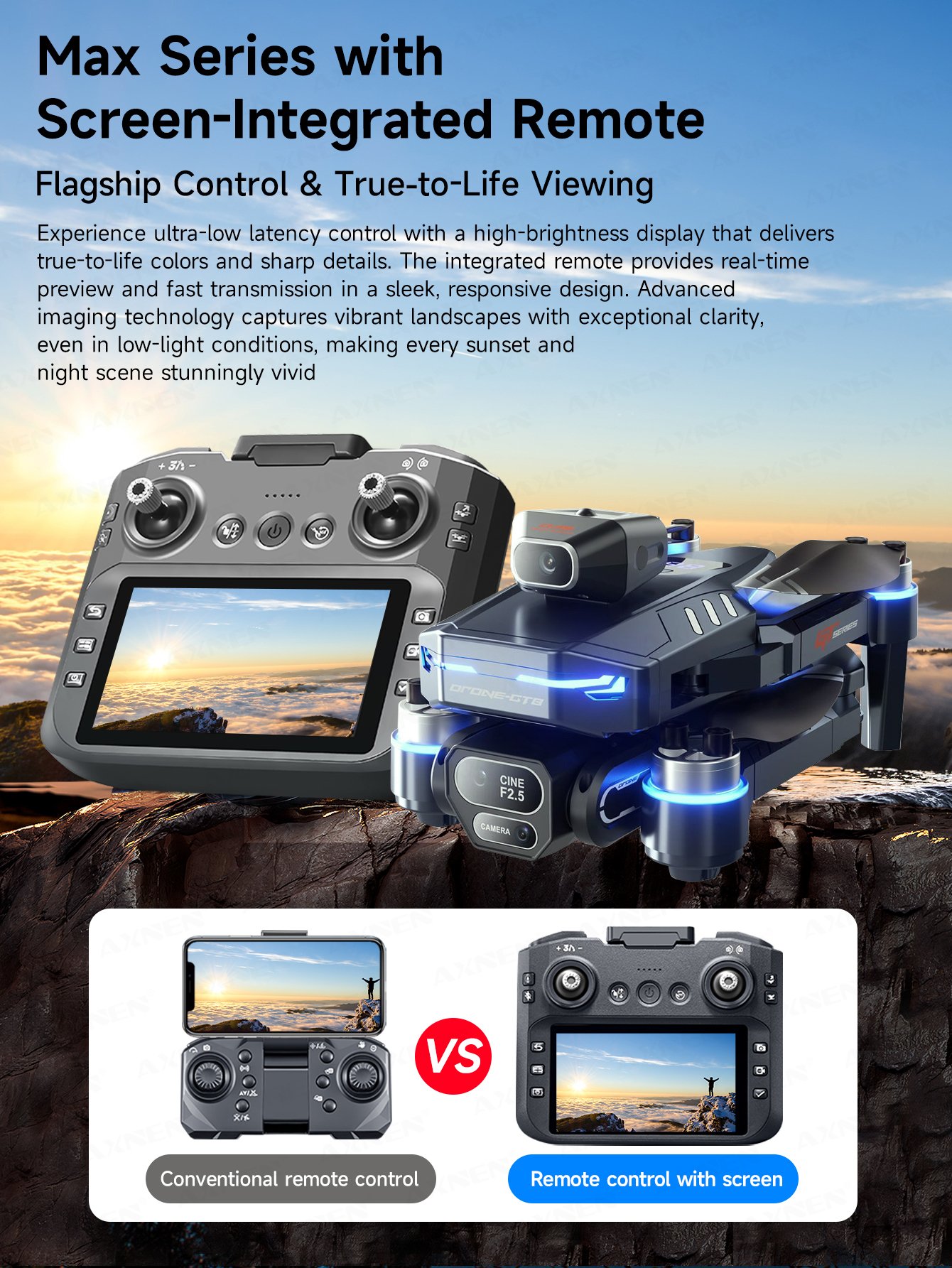 GT8 Drone 8K High-definition Professional Dual-Camera 5G WIFI Brushless Motor Obstacle Avoidance Sensors Quadcopter