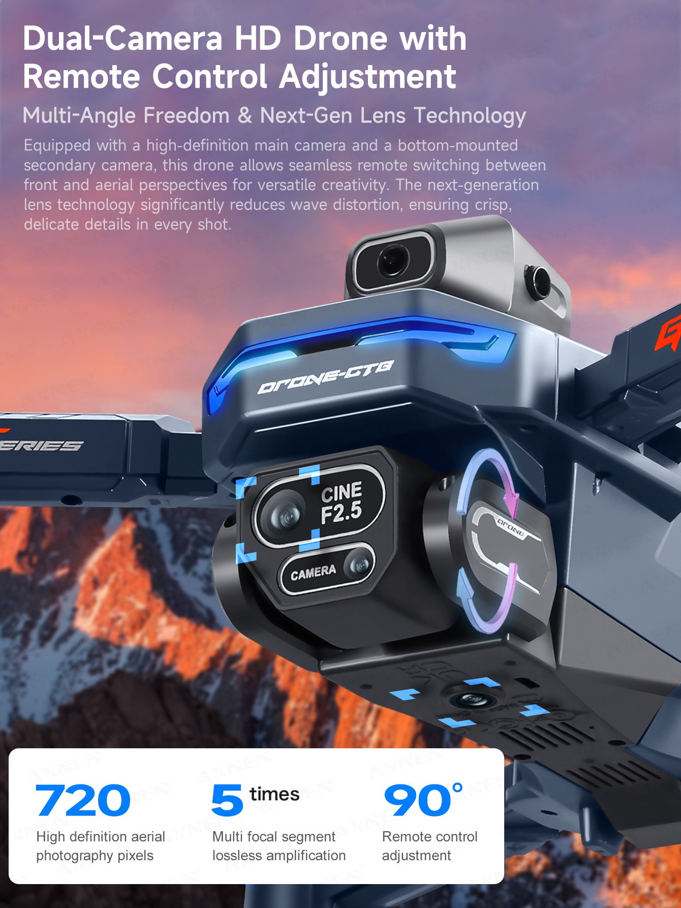 GT8 Drone 8K High-definition Professional Dual-Camera 5G WIFI Brushless Motor Obstacle Avoidance Sensors Quadcopter