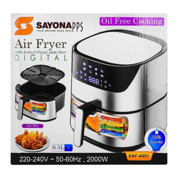 Sayona Air Fryer Digital 6.5 Liter SAF-4451