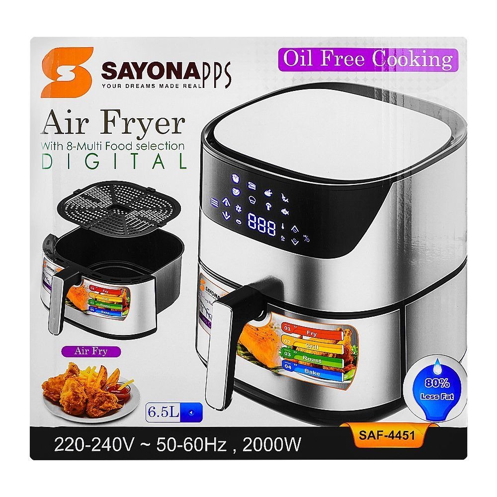 Sayona Air Fryer Digital 6.5 Liter SAF-4451