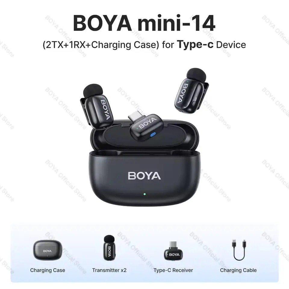 BOYA Mini Dual Channel Wireless Mic Plug & Play