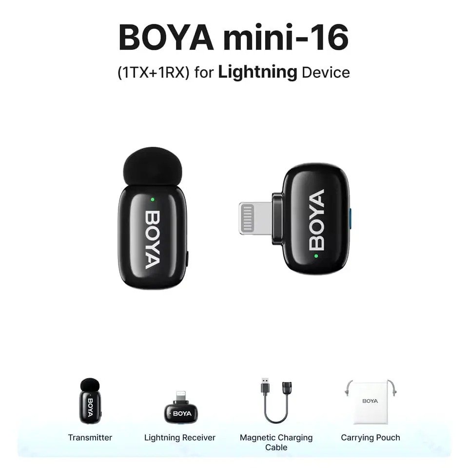 BOYA Mini Dual Channel Wireless Mic Plug & Play