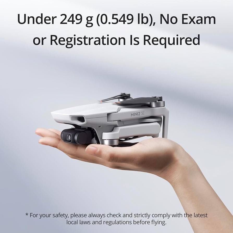 DJI Mini 2 SE, Lightweight Mini Drone with QHD Video, 10km Max Video Transmission, 31-Min Flight Time, Under 249 g, Auto Return to Home, 3-Axis Gimbal Drone with Camera for Beginners
