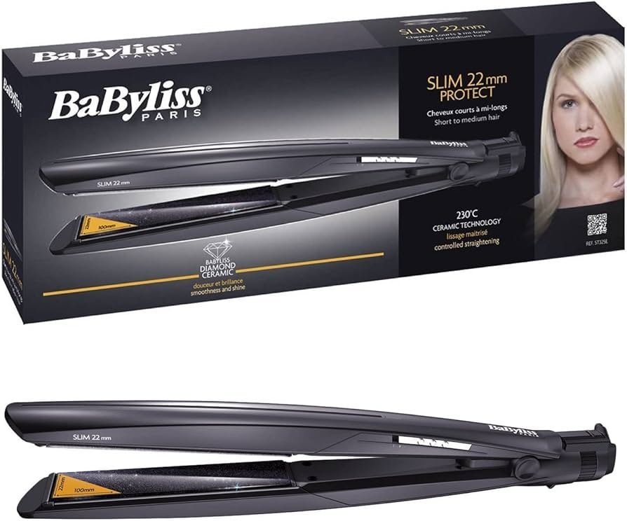 BaByliss Ceramic Hair Straightener – Slim Plate Salon Quality Styler