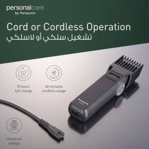 Panasonic ER2031K AC/Rechargeable Beard & Hair Trimmer – Professional Cordless