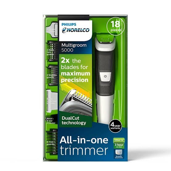 Philips Norelco Multigroom 5000 DualCut – 18-Piece All-in-One Groomer