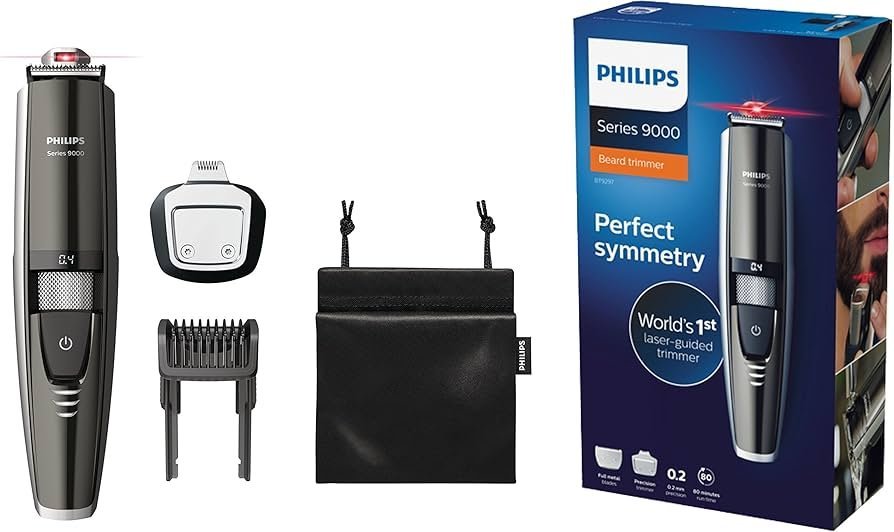 Philips Series 9000 Laser-Guided Beard Trimmer – World's 1st Perfect Symmetry Trimmer