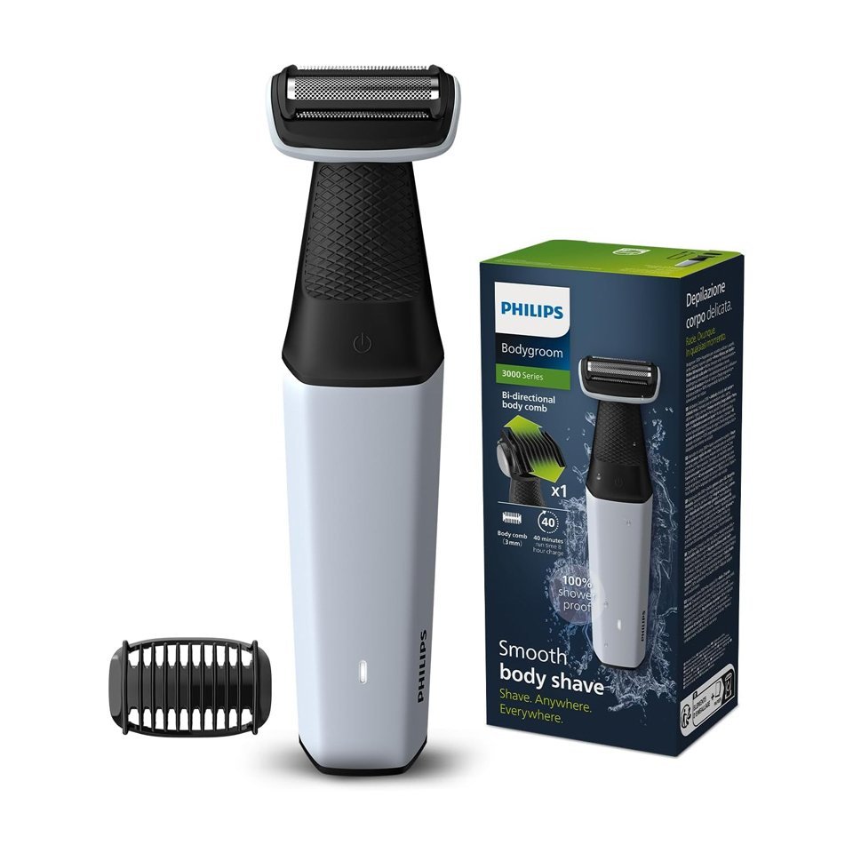 Philips Series 3000 Bodygroom – 100% Showerproof Body & Groin Trimmer/Shaver