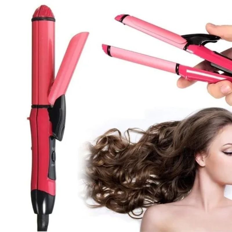 JMF 2-in-1 Hair Styler – Straightener & Curler Combo Styling Tool