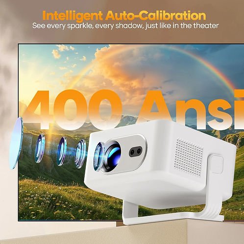 Portable Smart Projector FHD UHD – HY300 (Orange)