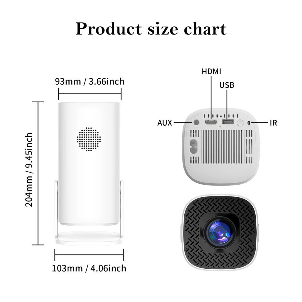 Mini Portable Projector – 1080P Wireless