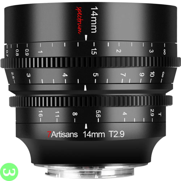 7Artisans 14mm T2.9 Spectrum Prime Cine Lens