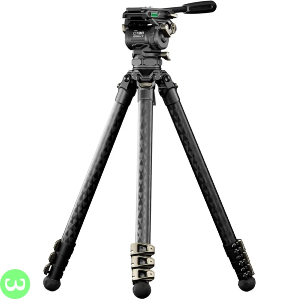 Tilta CT08 75mm Cine Fluid Head with 3-Stage Carbon Fiber Tripod Legs