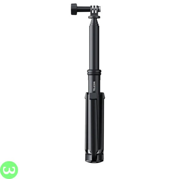 TELESIN 0.9m Extendable Aluminum Alloy Selfie Stick with Tripod and Phone Clip